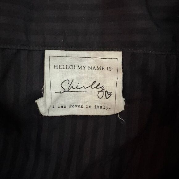 Frank & Eileen Shirley Stripe Oversize Button Up Shirt Black XS $268.00 - Picture 7 of 7